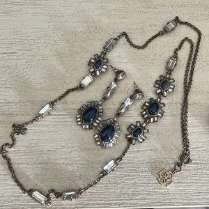 Ann Taylor antique gold and navy set